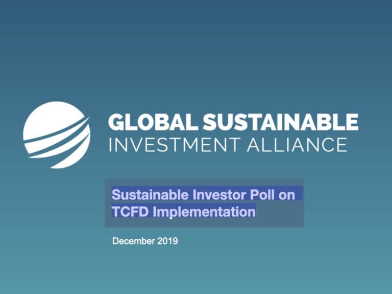 GSIA: Sustainable Investor Poll on TCFD Implementation