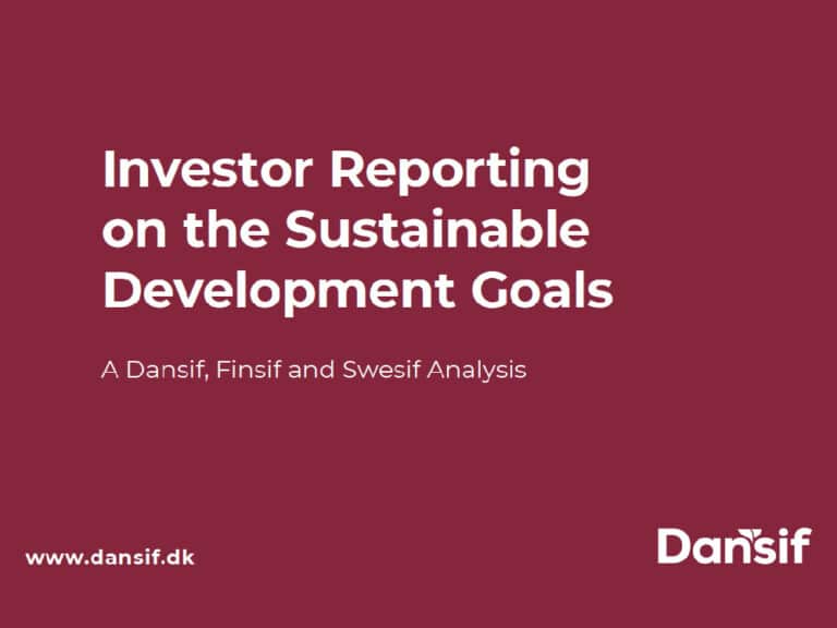 Dansif, Finsif & Swesif Presenterar Analys av Investerarrapportering om de Globala Hållbarhetsmålen