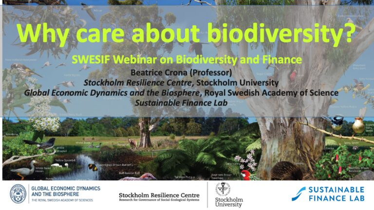 Why care about Biodiversity?