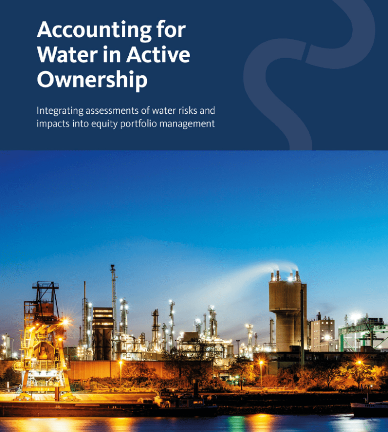 SIWI, Accounting for Water In Active Ownership Report, 2021