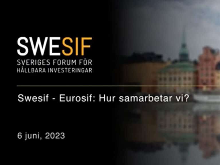 Webbinarium: Swesif – Eurosif